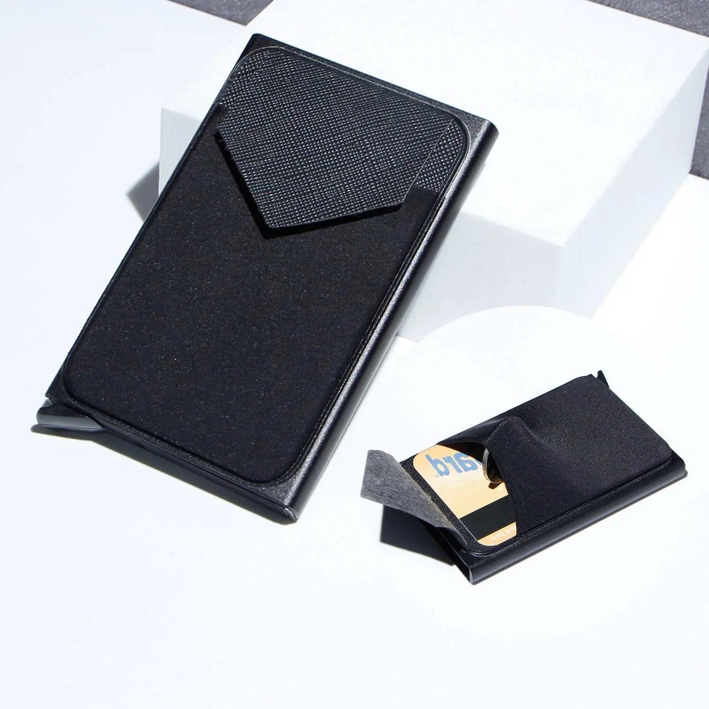Metal Card Strap Lycra Cloth Anti - theft Swiping Aluminum Alloy Credit Card Box Business Card Case Multi Card Holder - AMIR BAGS INDIA PRIVATE LIMITED