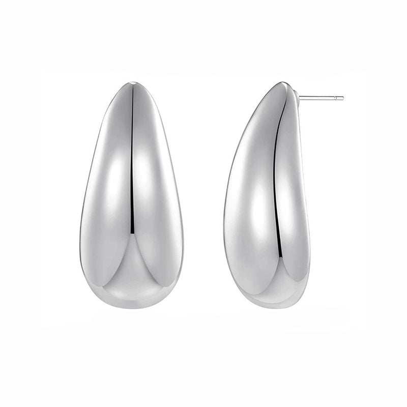 Metal Water Drop Earrings With A Sense Of Niche Luxury - AMIR BAGS INDIA PRIVATE LIMITED