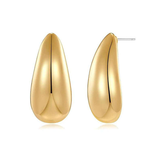 Metal Water Drop Earrings With A Sense Of Niche Luxury - AMIR BAGS INDIA PRIVATE LIMITED