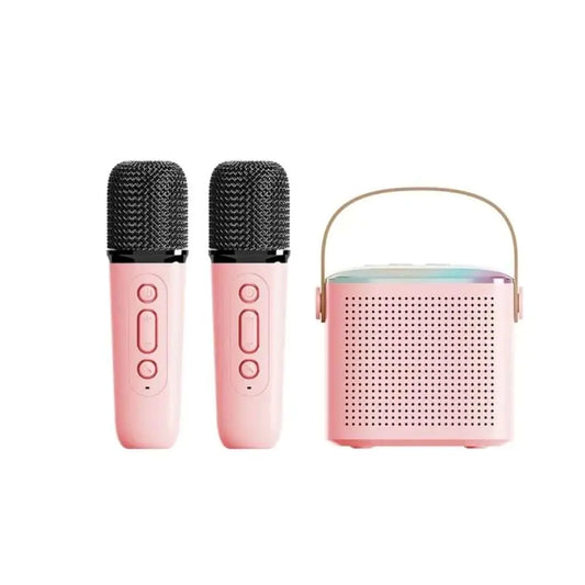 Microphone Karaoke Machine Bluetooth-compatible Speaker With 2 WirelesOverview:
 Dual Microphone Karaoke Machine: Enjoy singing with friends and family with two wireless microphones included.
 Portable System: Take your karaoke party aDropshipmanAMIR BAGS INDIA PRIVATE LIMITEDnull