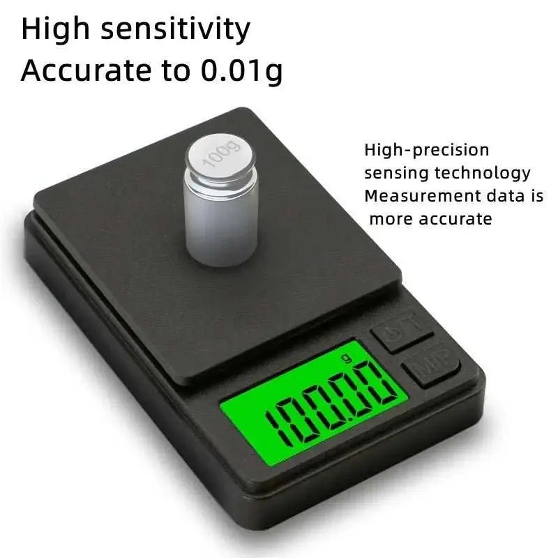 Mini high - precision LCD digital pocket scale 1kg/0.1g 500g/0.01g jewelry scale food scale kitchen mini gram scale with backlight - AMIR BAGS INDIA PRIVATE LIMITED