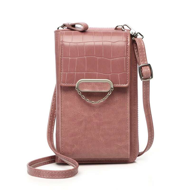 Mobile Phone Bag For Women Chain Stone Pattern Design Shoulder Bags - AMIR BAGS INDIA PRIVATE LIMITED