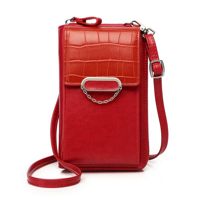 Mobile Phone Bag For Women Chain Stone Pattern Design Shoulder Bags - AMIR BAGS INDIA PRIVATE LIMITED