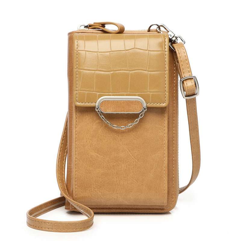 Mobile Phone Bag For Women Chain Stone Pattern Design Shoulder Bags - AMIR BAGS INDIA PRIVATE LIMITED