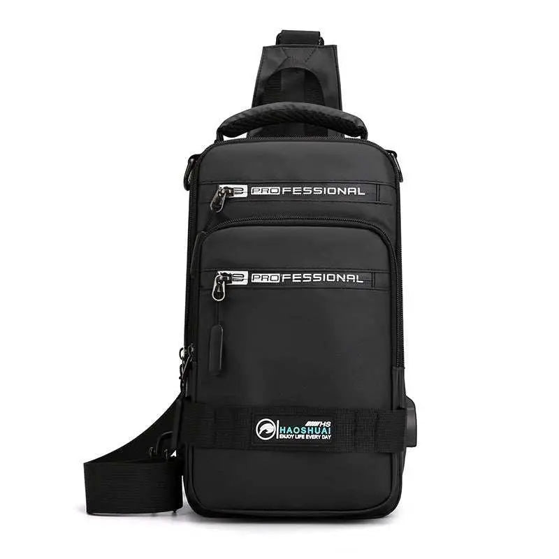 Multifunction Bags For Men Nylon Backpack Crossbody Shoulder Bag With USB Charging Port Chest Bags Pack - AMIR BAGS INDIA PRIVATE LIMITED