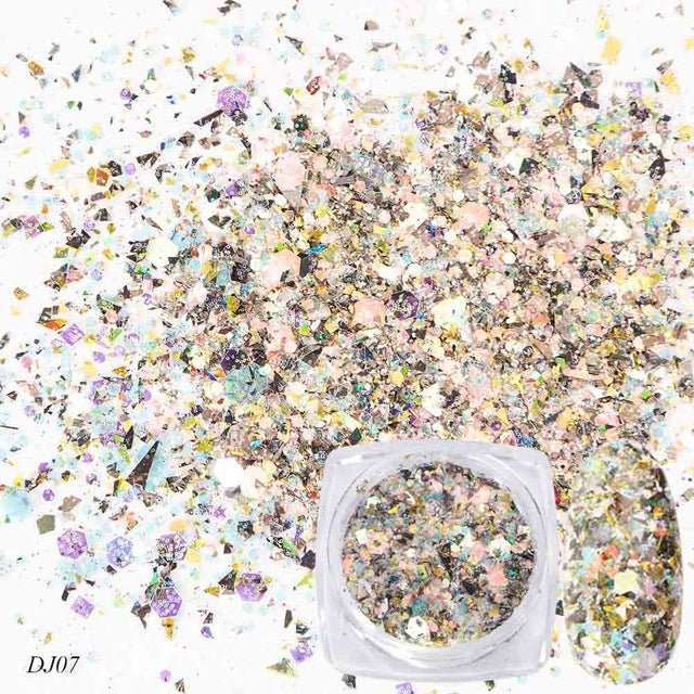 Nail Art Glitter 12 Color Light Change Onion Pink Symphony Glitter Sequin - AMIR BAGS INDIA PRIVATE LIMITED