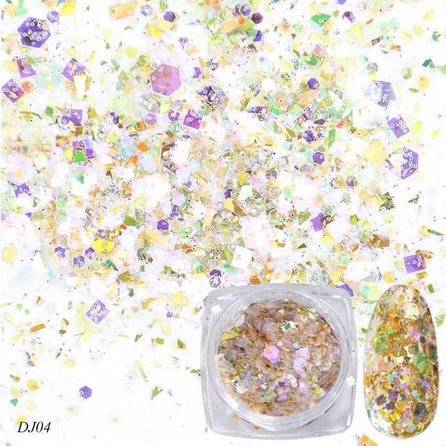 Nail Art Glitter 12 Color Light Change Onion Pink Symphony Glitter Sequin - AMIR BAGS INDIA PRIVATE LIMITED