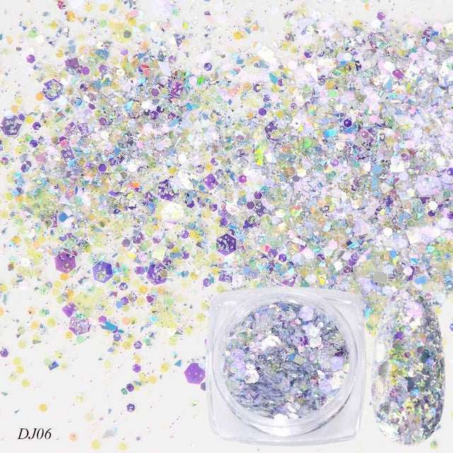 Nail Art Glitter 12 Color Light Change Onion Pink Symphony Glitter Sequin - AMIR BAGS INDIA PRIVATE LIMITED