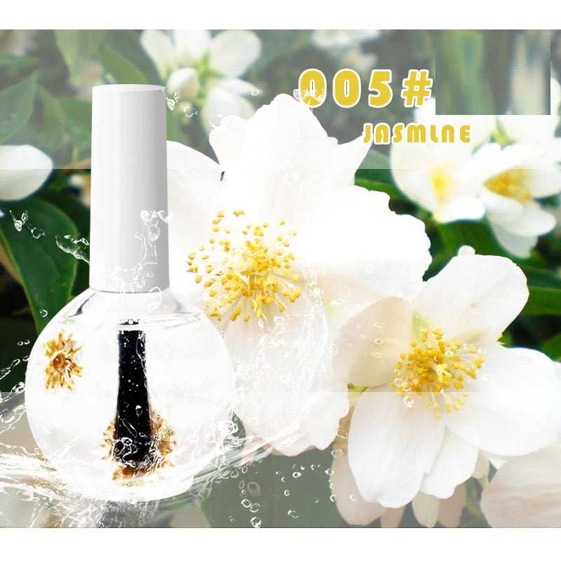 Nail Beauty Dried Flowers Nutrition Nail Treatment Oil Anti - agnail Nail Edge Moisturizing Nail Base Coat Natural Dried Flower Nutrient Solution - AMIR BAGS INDIA PRIVATE LIMITED