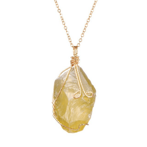 Natural Gemstone Necklace Chakra Stone Pendant Energy Healing Crystal - AMIR BAGS INDIA PRIVATE LIMITED