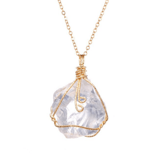 Natural Gemstone Necklace Chakra Stone Pendant Energy Healing Crystal - AMIR BAGS INDIA PRIVATE LIMITED
