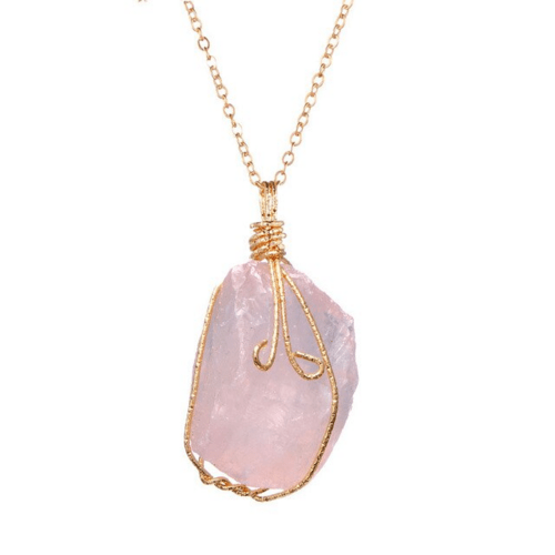 Natural Gemstone Necklace Chakra Stone Pendant Energy Healing Crystal - AMIR BAGS INDIA PRIVATE LIMITED