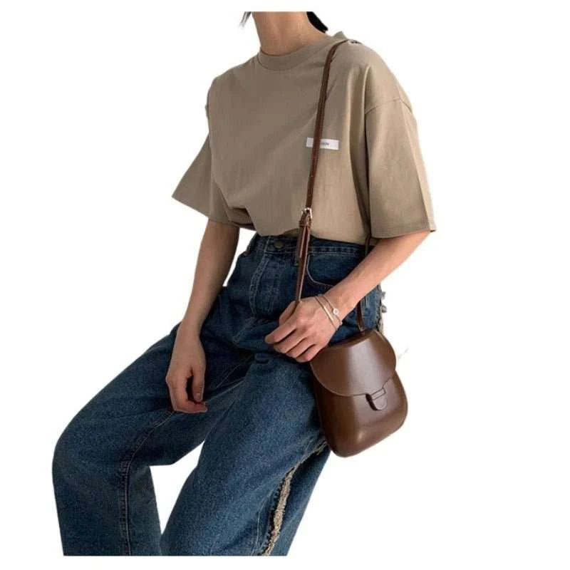Net red 2025 new ins super fire mini bag Korean retro saddle bag single shoulder crossbody hitchhiking cell phone bag female - AMIR BAGS INDIA PRIVATE LIMITED