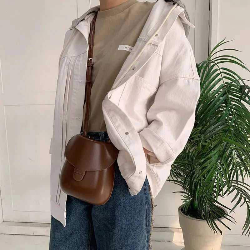 Net red 2025 new ins super fire mini bag Korean retro saddle bag single shoulder crossbody hitchhiking cell phone bag female - AMIR BAGS INDIA PRIVATE LIMITED