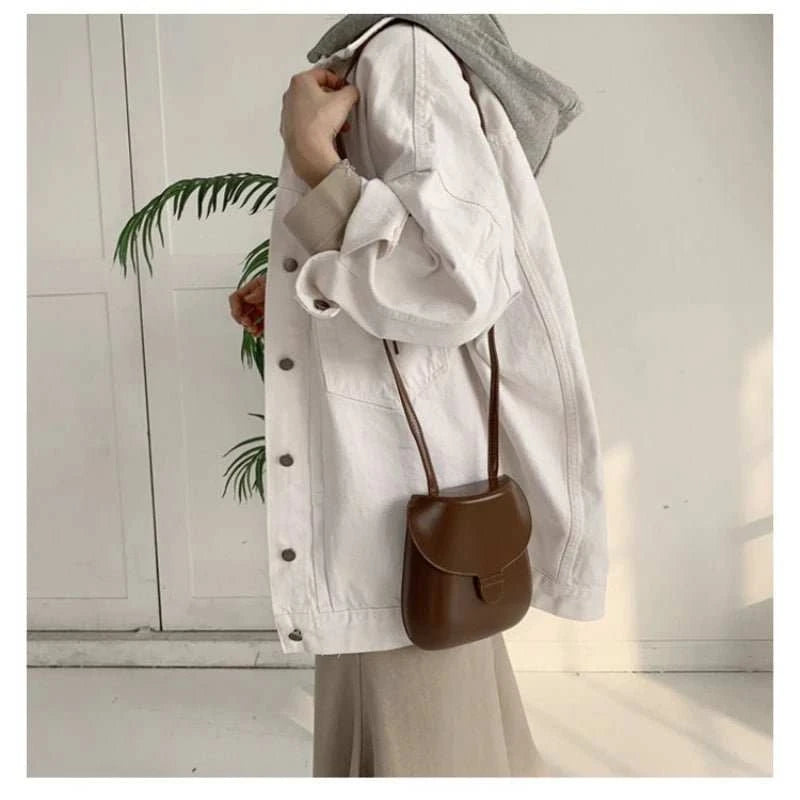 Net red 2025 new ins super fire mini bag Korean retro saddle bag single shoulder crossbody hitchhiking cell phone bag female - AMIR BAGS INDIA PRIVATE LIMITED