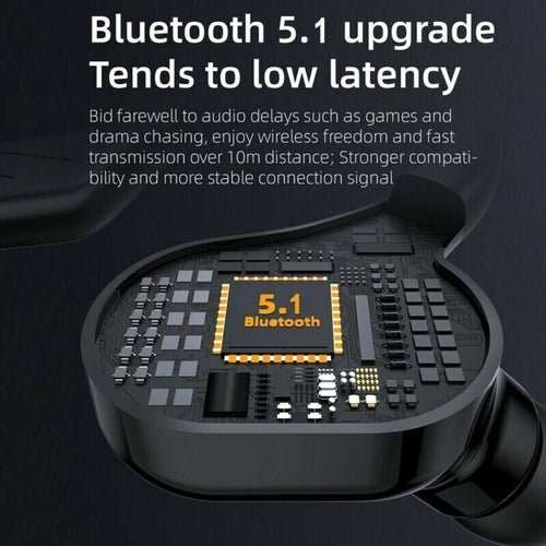 New Bluetooth 5.1 Headset Wireless Earbuds Earphones Stereo Headphones - AMIR BAGS INDIA PRIVATE LIMITED