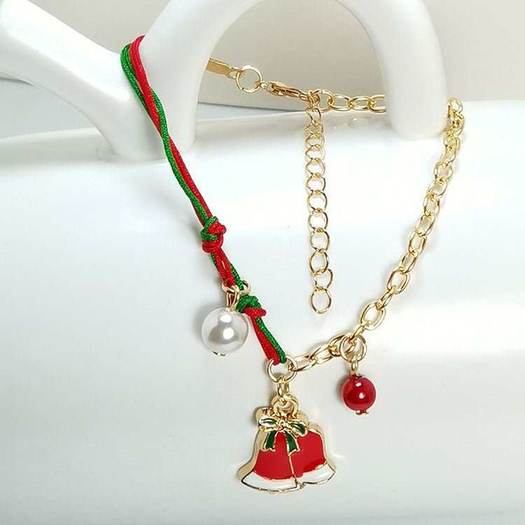 New Christmas Snowman Santa Claus Tree Snowflake Elk Bracelet Christmas Gift Charm Bracelet Chain Pendant For Women New Year Fashion Gift - AMIR BAGS INDIA PRIVATE LIMITED