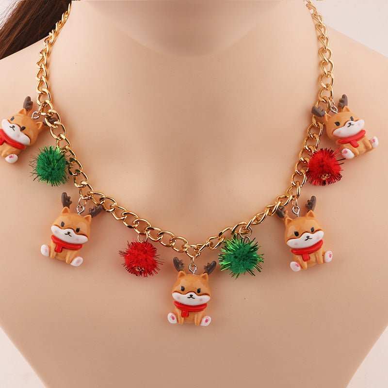 New Christmas Tree Bell Santa Claus Necklace Creative Personalized Pendant Clavicle Chain Women's Jewelry - AMIR BAGS INDIA PRIVATE LIMITED