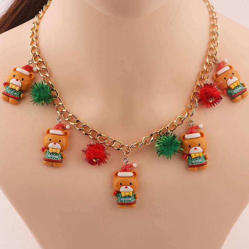 New Christmas Tree Bell Santa Claus Necklace Creative Personalized Pendant Clavicle Chain Women's Jewelry - AMIR BAGS INDIA PRIVATE LIMITED