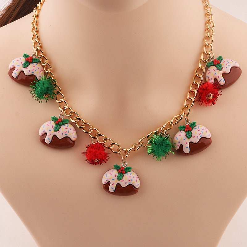 New Christmas Tree Bell Santa Claus Necklace Creative Personalized Pendant Clavicle Chain Women's Jewelry - AMIR BAGS INDIA PRIVATE LIMITED
