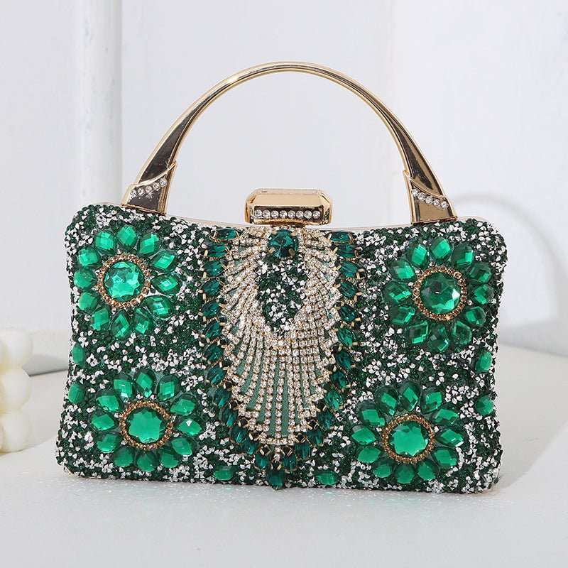 New Metal Handheld Handmade Diamond Inlaid Dinner Bag - AMIR BAGS INDIA PRIVATE LIMITED