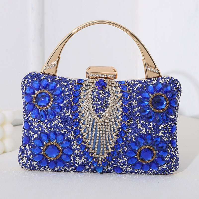New Metal Handheld Handmade Diamond Inlaid Dinner Bag - AMIR BAGS INDIA PRIVATE LIMITED