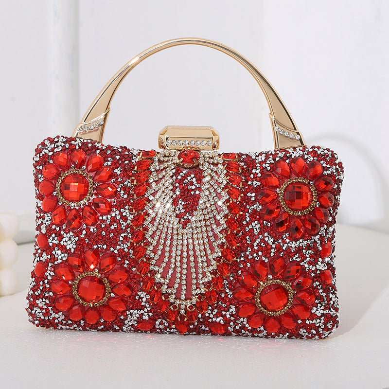 New Metal Handheld Handmade Diamond Inlaid Dinner Bag - AMIR BAGS INDIA PRIVATE LIMITED