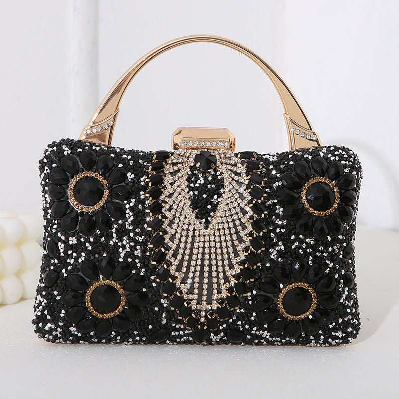 New Metal Handheld Handmade Diamond Inlaid Dinner Bag - AMIR BAGS INDIA PRIVATE LIMITED