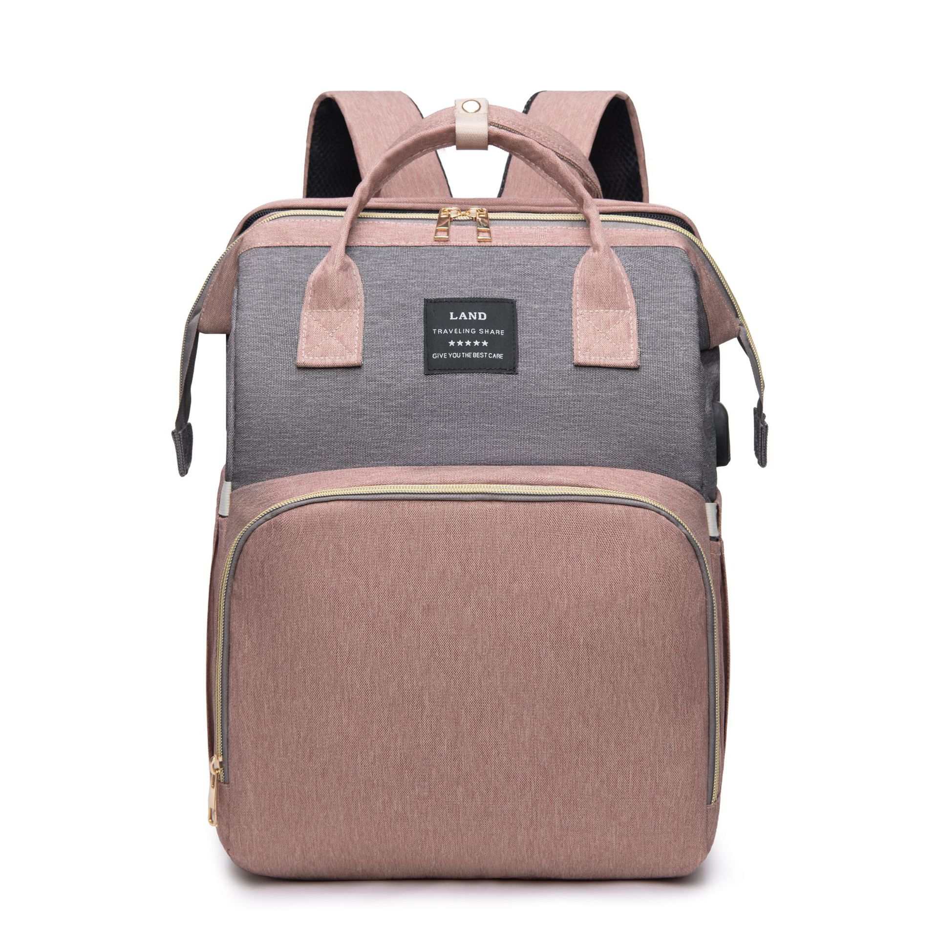 New Mummy Baby Crib Backpack Large Capacity Out Milk Insulated Bag Women - AMIR BAGS INDIA PRIVATE LIMITED