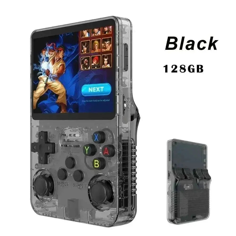 New R36S Retro Handheld Video Game Console System 3.5 - inch IPS Screen Portable Pocket Video Player 128GB 20000+ Games Boy Gifts - AMIR BAGS INDIA PRIVATE LIMITED