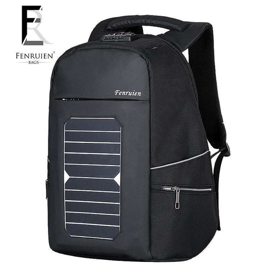 New solar charge outdoor double shoulder bag men business custom anti - theft backpack 15 inch Laptop Bag - AMIR BAGS INDIA PRIVATE LIMITED
