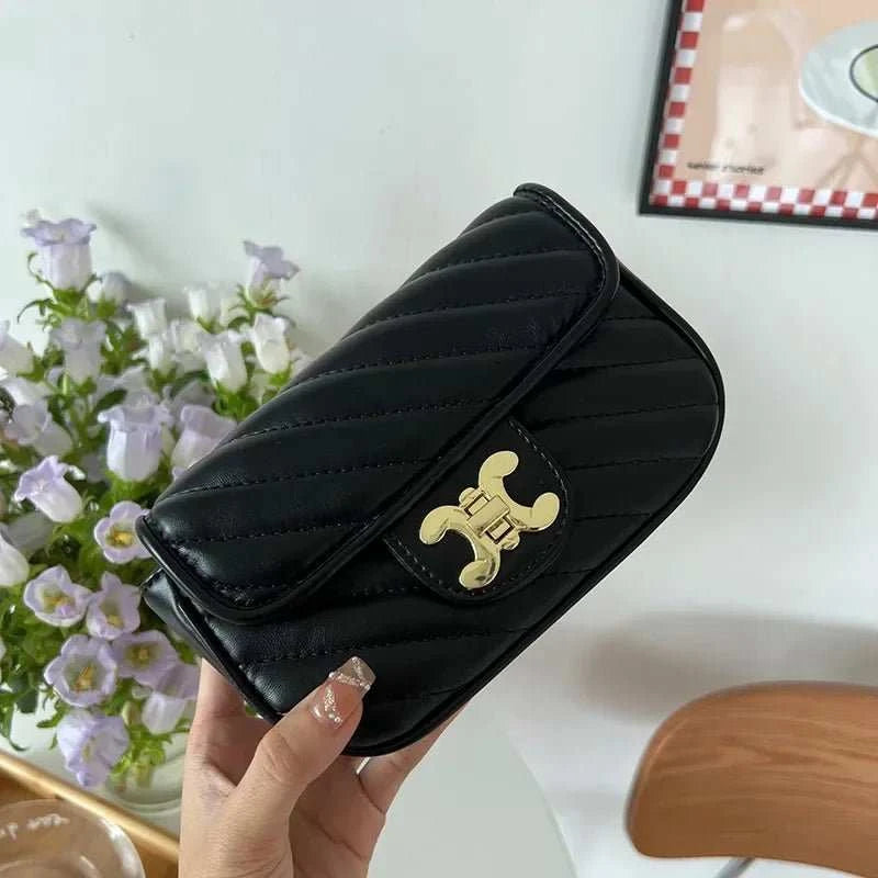 New texture fashion simple pure colour trend lattice small fragrant wind chain bag temperament shoulder crossbody female bags - AMIR BAGS INDIA PRIVATE LIMITED