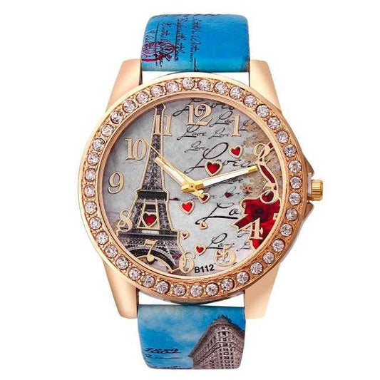 New Vintage Paris Eiffel Tower Women's Quartz Watch Women Girls Ladies Students Casual Wristwatch Relojes - AMIR BAGS INDIA PRIVATE LIMITED