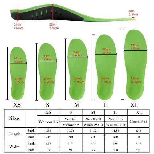 Orthotic Shoe Insoles Inserts Flat Feet High Arch Support For Plantar - AMIR BAGS INDIA PRIVATE LIMITED