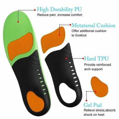 Orthotic Shoe Insoles Inserts Flat Feet High Arch Support For Plantar - AMIR BAGS INDIA PRIVATE LIMITED