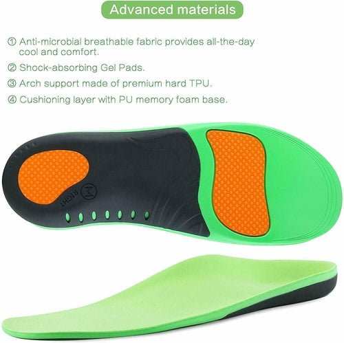 Orthotic Shoe Insoles Inserts Flat Feet High Arch Support For Plantar - AMIR BAGS INDIA PRIVATE LIMITED