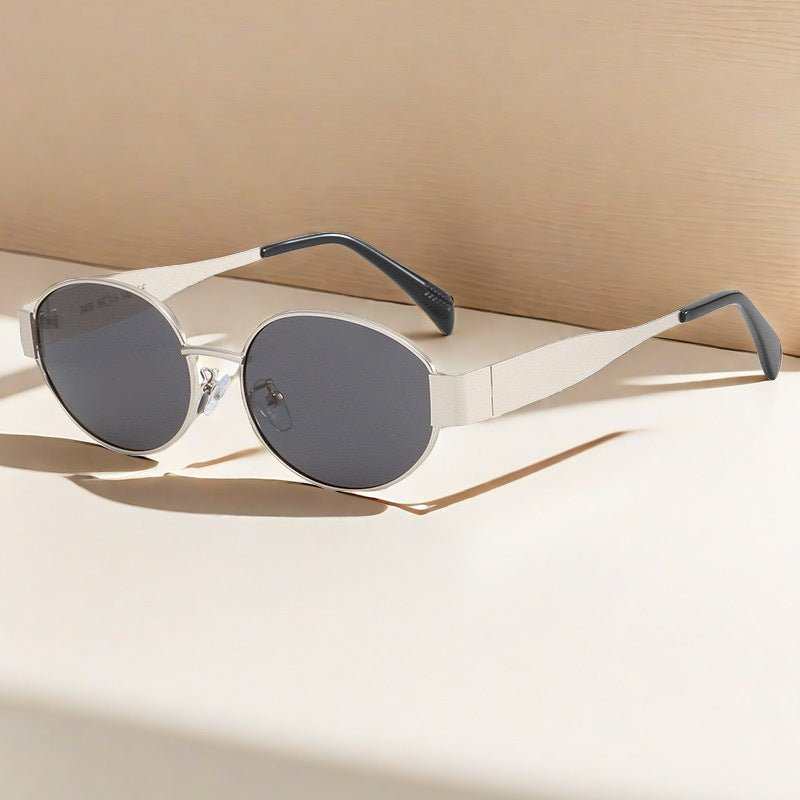Oval Sunglasses Women's Metal Vintage Sunglasses - AMIR BAGS INDIA PRIVATE LIMITED