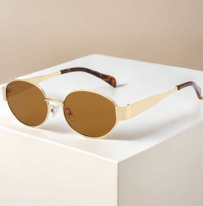 Oval Sunglasses Women's Metal Vintage Sunglasses - AMIR BAGS INDIA PRIVATE LIMITED
