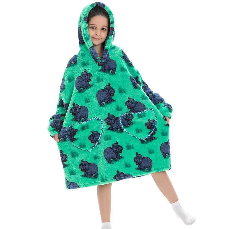 Oversized Thermal Sweatshirt Lazy Sweatshirt Kids - AMIR BAGS INDIA PRIVATE LIMITED