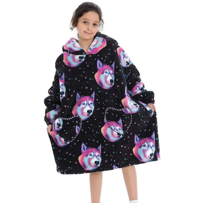 Oversized Thermal Sweatshirt Lazy Sweatshirt Kids - AMIR BAGS INDIA PRIVATE LIMITED