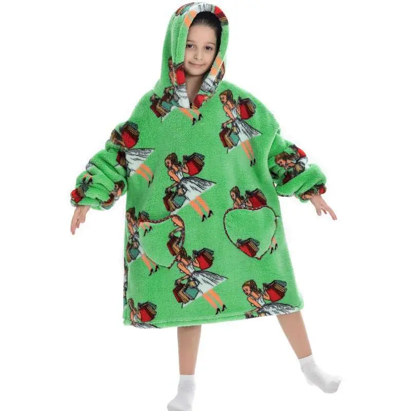 Oversized Thermal Sweatshirt Lazy Sweatshirt Kids - AMIR BAGS INDIA PRIVATE LIMITED