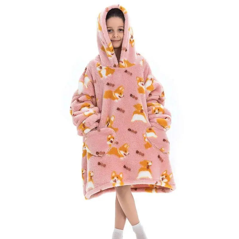 Oversized Thermal Sweatshirt Lazy Sweatshirt Kids - AMIR BAGS INDIA PRIVATE LIMITED
