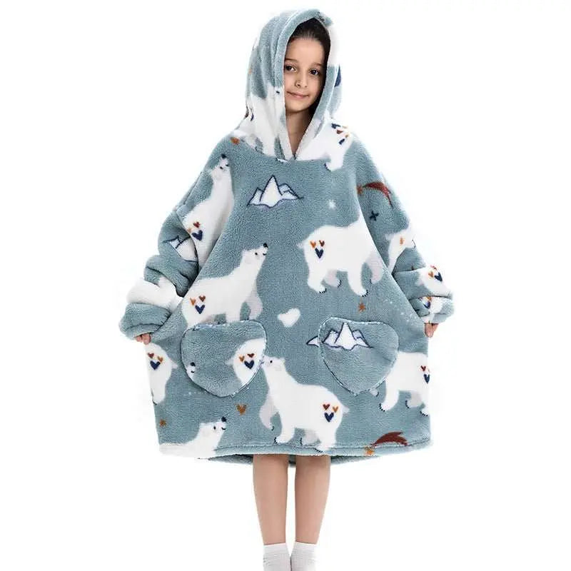 Oversized Thermal Sweatshirt Lazy Sweatshirt Kids - AMIR BAGS INDIA PRIVATE LIMITED