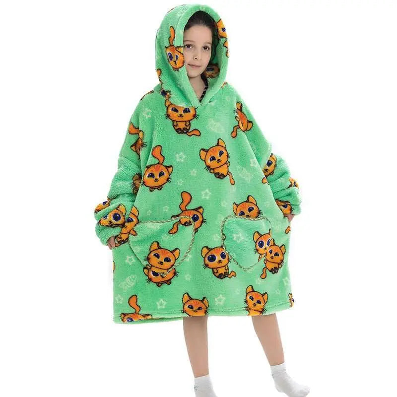 Oversized Thermal Sweatshirt Lazy Sweatshirt Kids - AMIR BAGS INDIA PRIVATE LIMITED