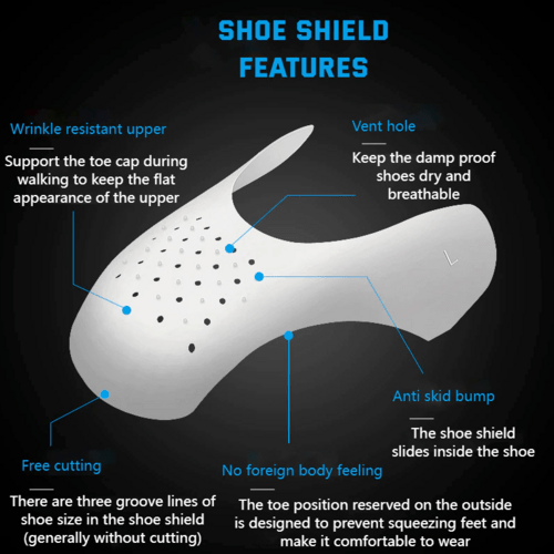 Pair Sneaker Shoe Anti Crease Protector Decreaser Toe Force Creasing - AMIR BAGS INDIA PRIVATE LIMITED