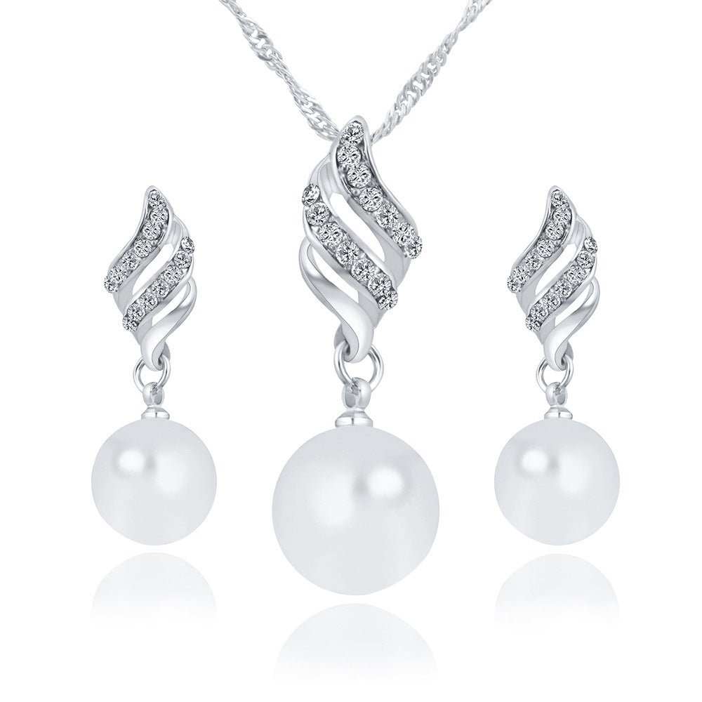 Pearl Stud Necklace Set - AMIR BAGS INDIA PRIVATE LIMITED