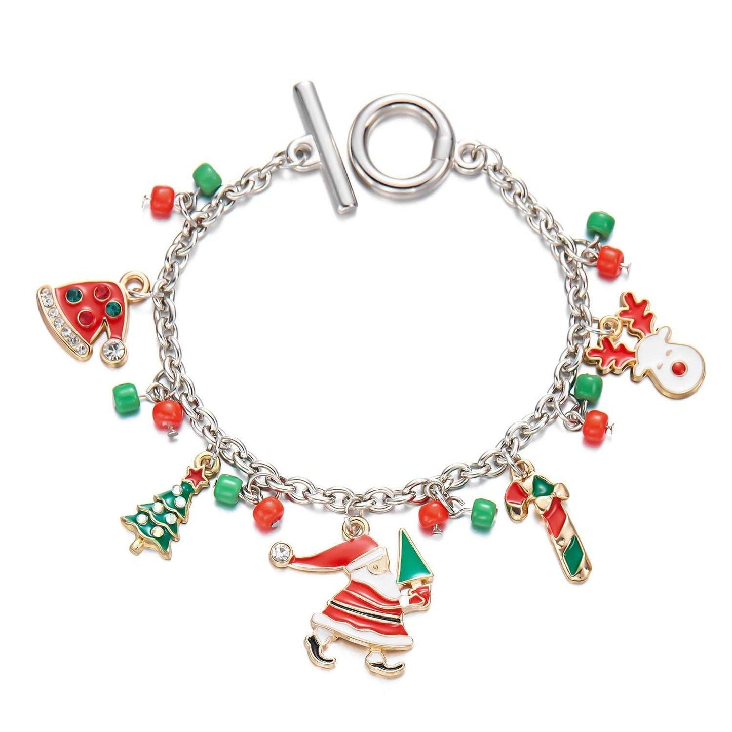 Personalized Christmas Bracelet Christmas Tree Santa Claus Pendant Bracelet For Women Jewelry - AMIR BAGS INDIA PRIVATE LIMITED