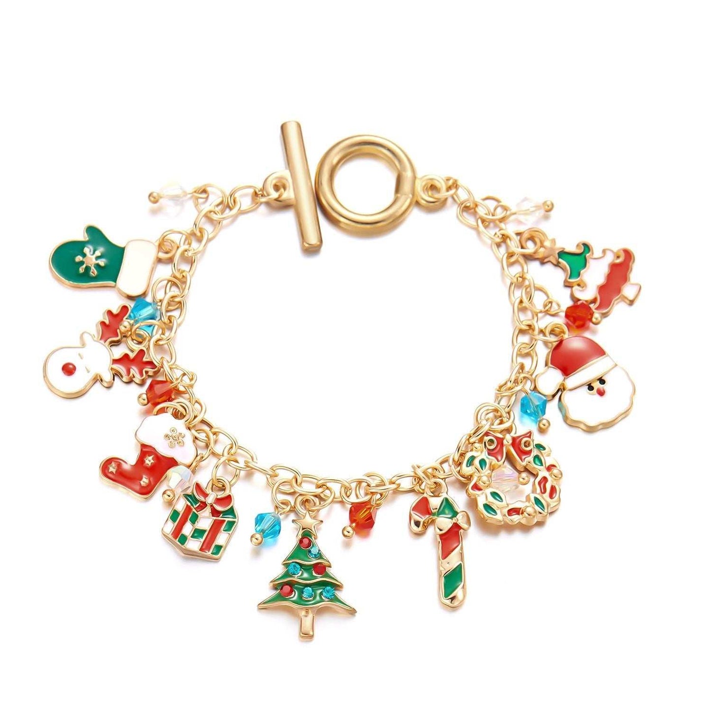 Personalized Christmas Bracelet Christmas Tree Santa Claus Pendant Bracelet For Women Jewelry - AMIR BAGS INDIA PRIVATE LIMITED