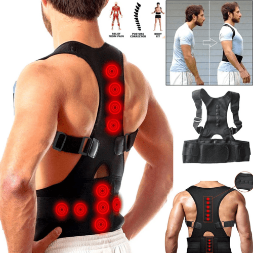 Posture Corrector Support Magnetic Back Shoulder Brace Belt Band For - AMIR BAGS INDIA PRIVATE LIMITED