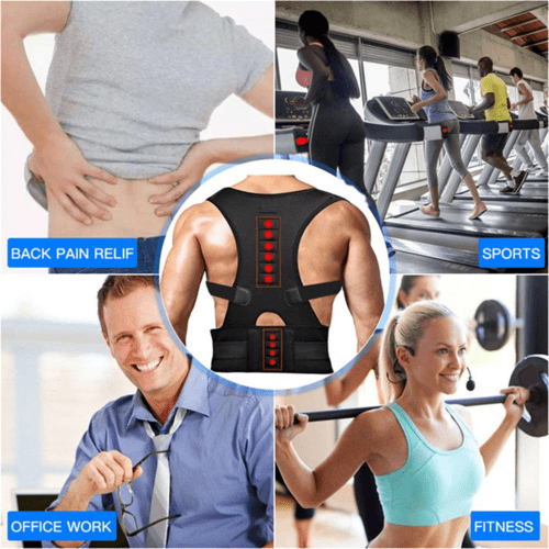 Posture Corrector Support Magnetic Back Shoulder Brace Belt Band For - AMIR BAGS INDIA PRIVATE LIMITED